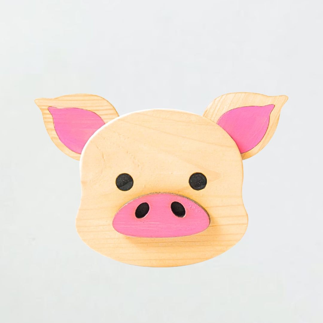 動物木製存錢筒｜牛・小雞・兔子・小豬