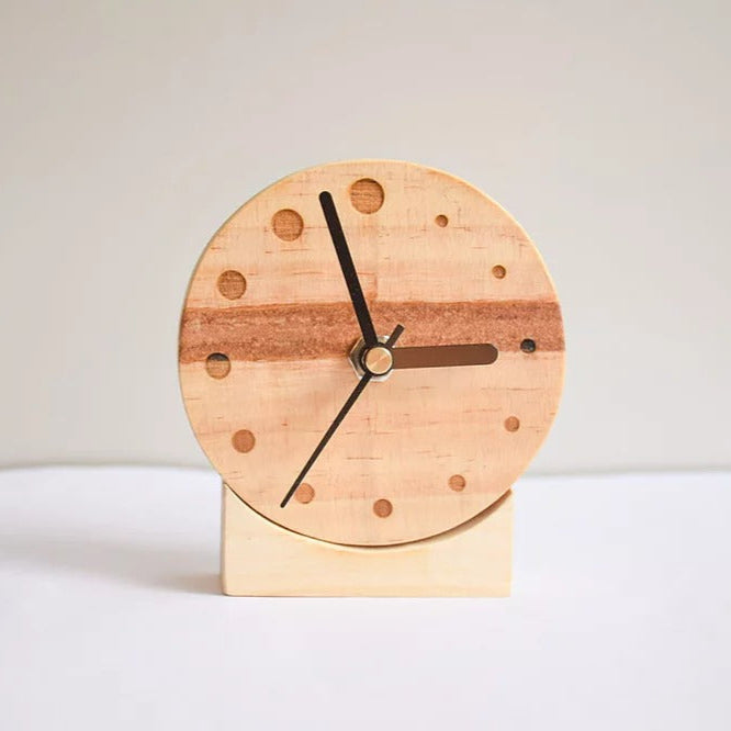 木製幾何時鐘｜圓形／正方形／六角形